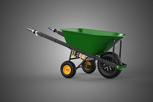 GREEN YELLOW ELECTRIC WHEELBARROW WHEEL BARROW CART GARDEN FARM