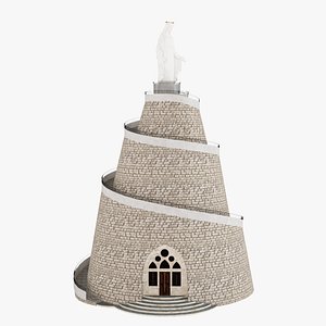 The Statue of Our Lady of Lebanon 3D model