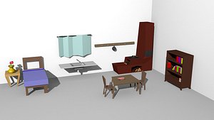 cottage furniture chair 3ds
