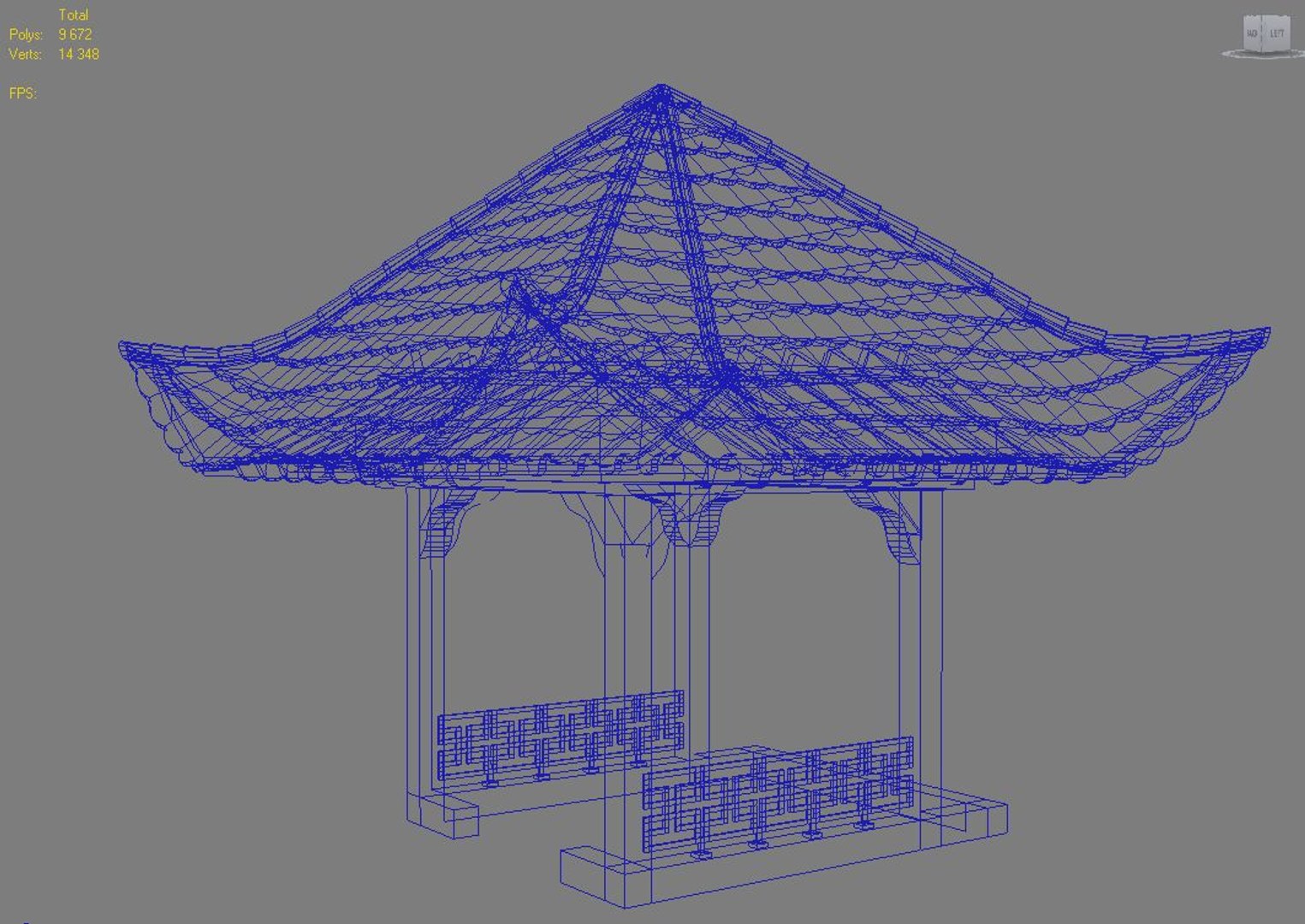 japanese arbor 3d model