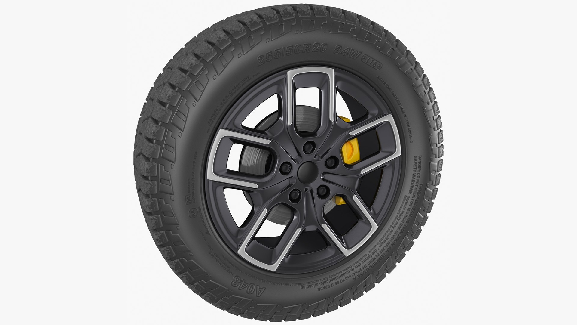 Off Road Wheel 3D model preview
