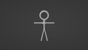 Stick Man Optimized 3D model