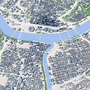 3D Cincinnati City Ohio USA model