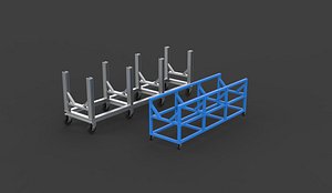 3D Mild Steel Bar 3D model