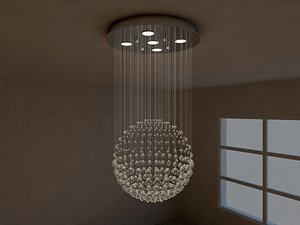 crystal pendant lamp 3d model