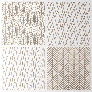 3d set panel lattice grille model