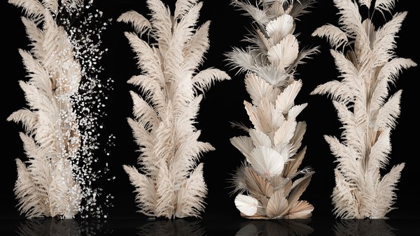 Art Installation Of Dry Branches Dried Flowers 3D model - TurboSquid ...