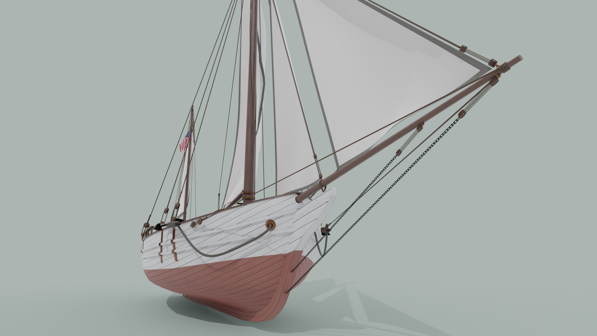 Oyster sloop spray model - TurboSquid 1632301
