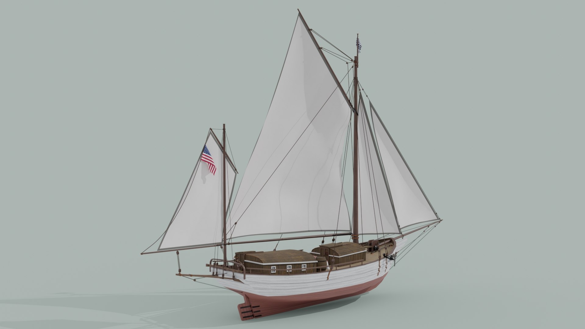 Oyster sloop spray model - TurboSquid 1632301