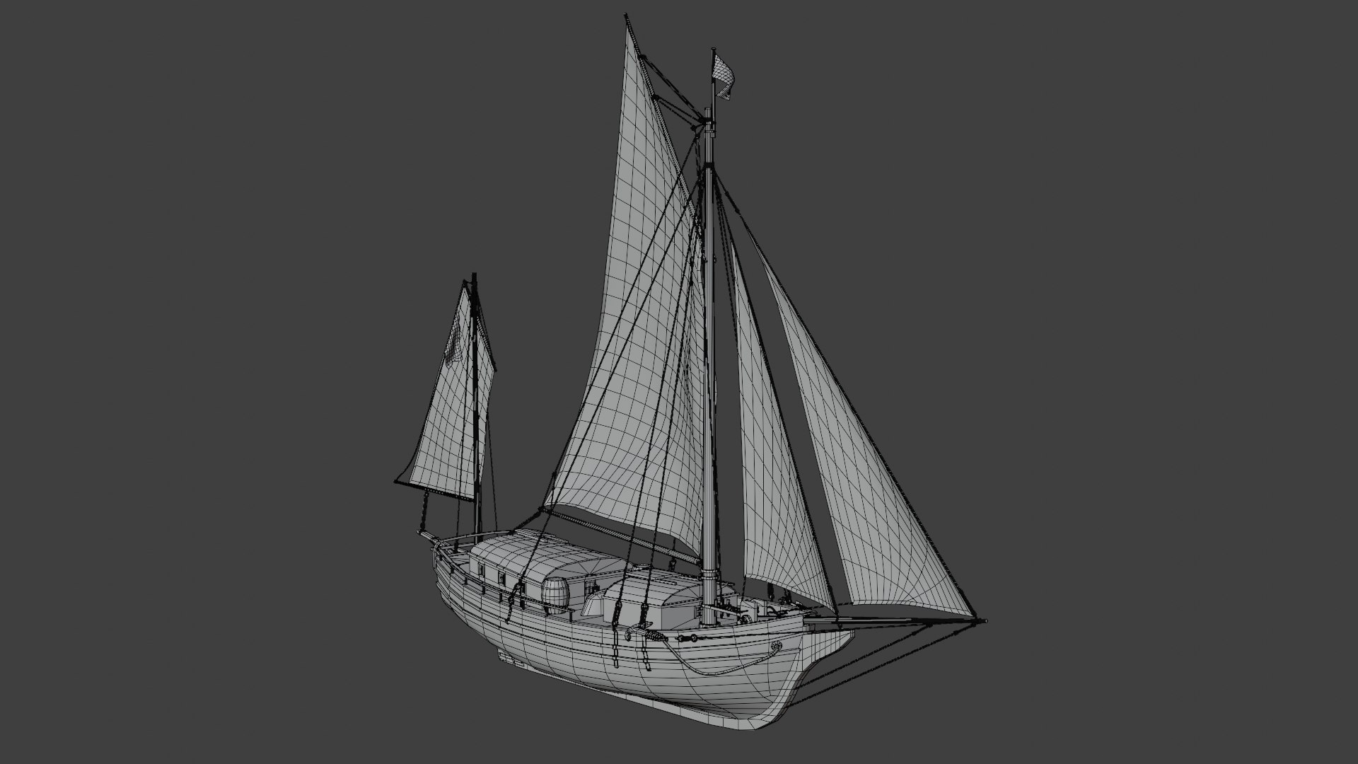 Oyster sloop spray model - TurboSquid 1632301
