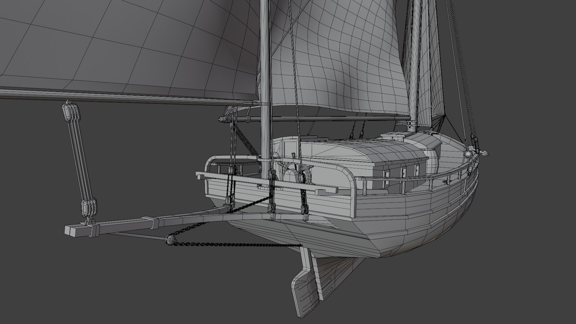 Oyster sloop spray model - TurboSquid 1632301