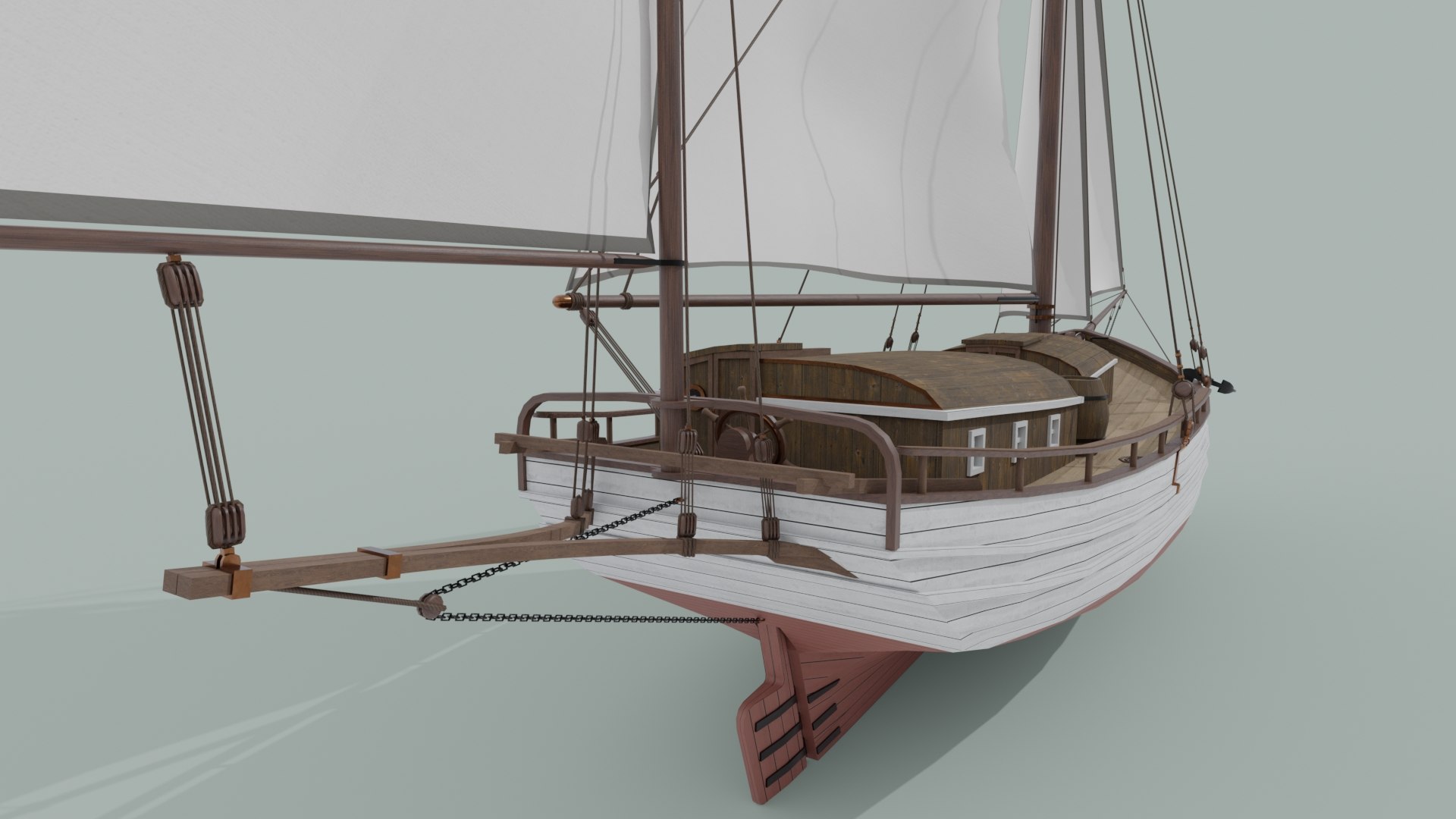 Oyster sloop spray model - TurboSquid 1632301