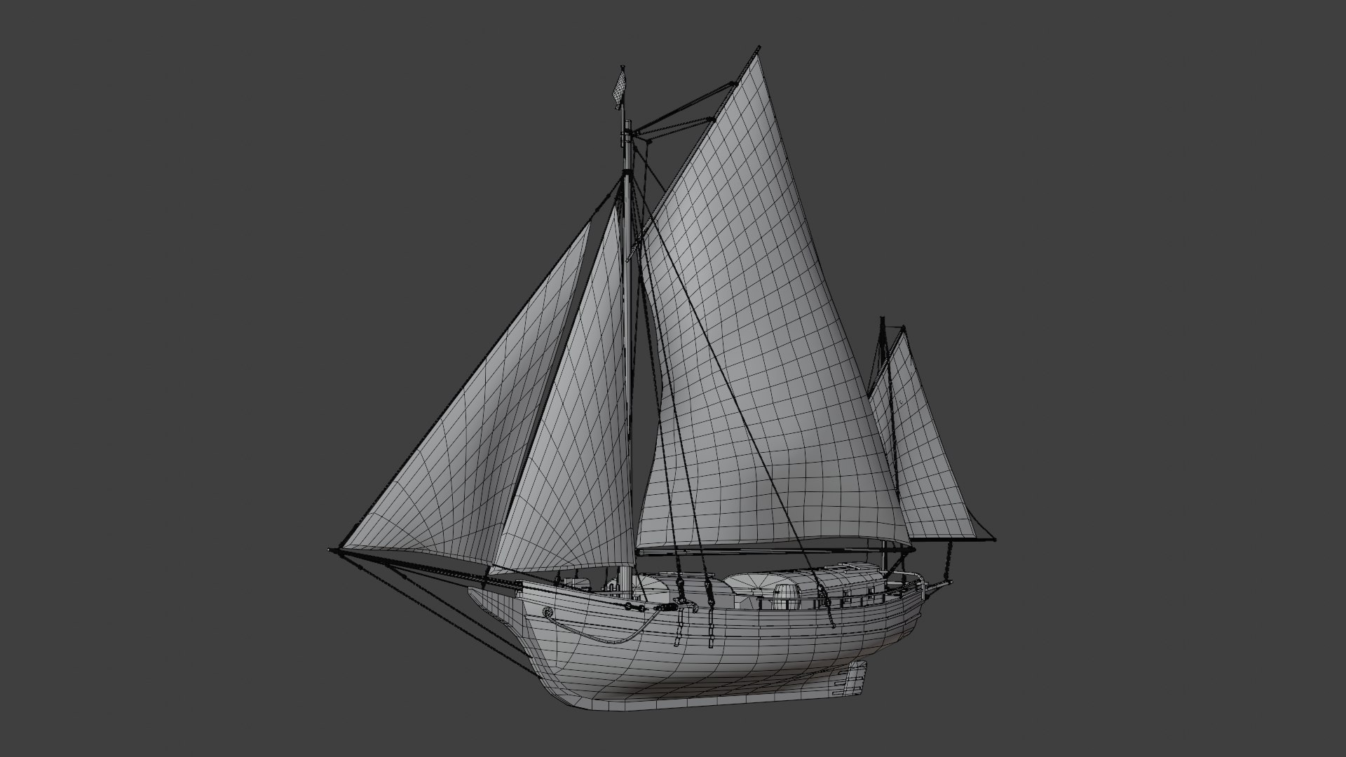 Oyster sloop spray model - TurboSquid 1632301