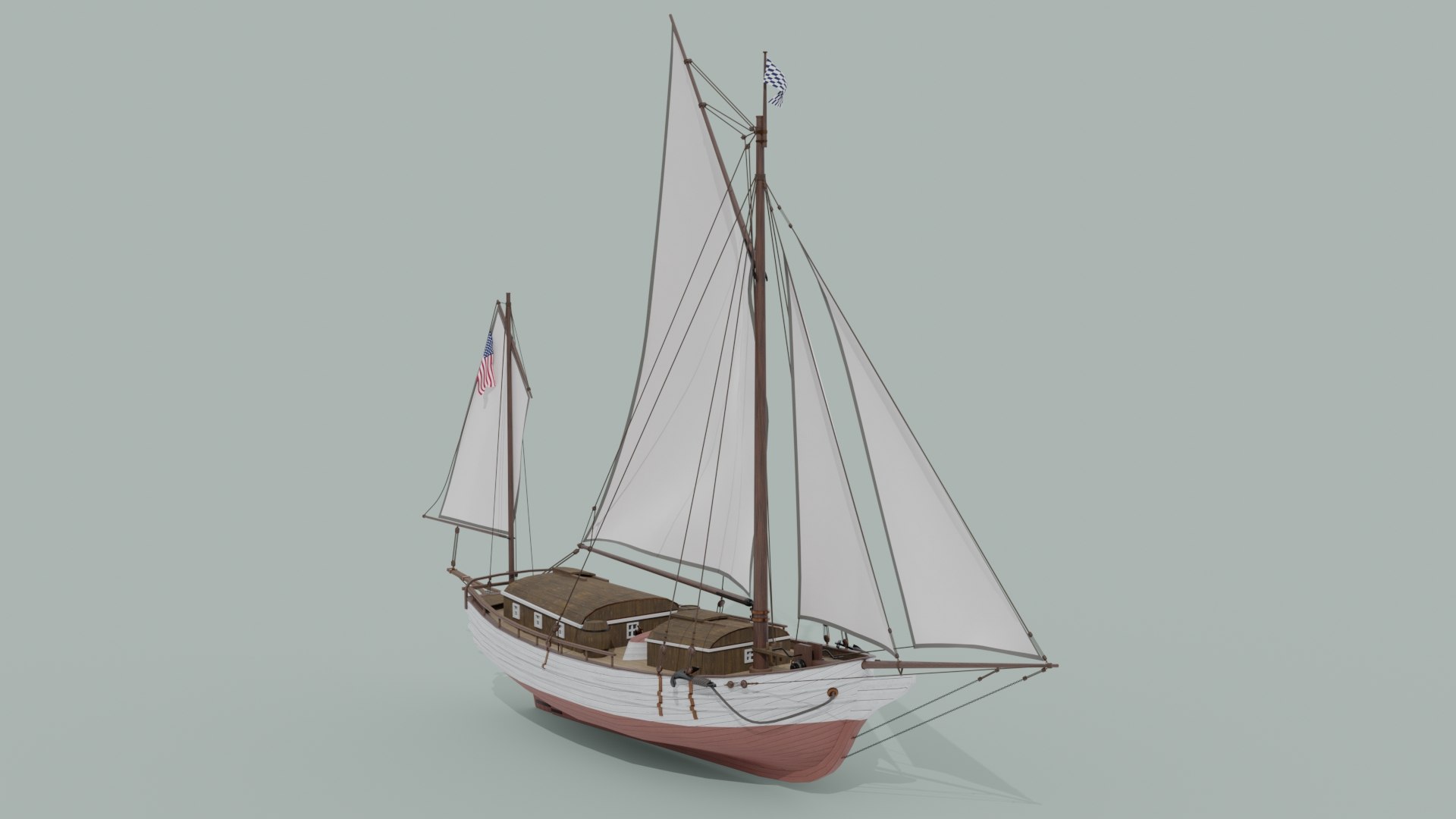 Oyster sloop spray model - TurboSquid 1632301