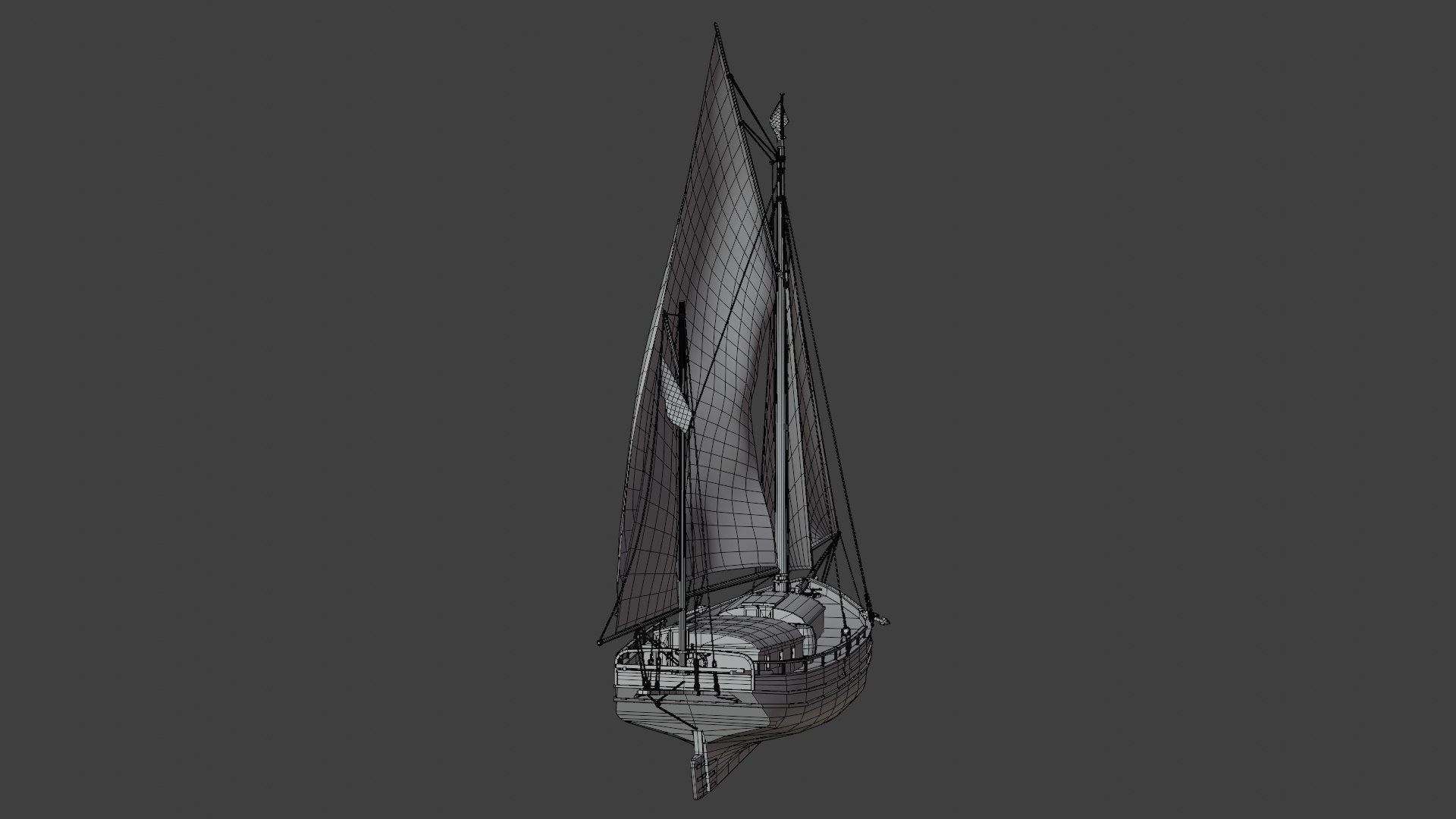 Oyster sloop spray model - TurboSquid 1632301
