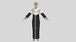 Cloak Female01 Arabic abaya