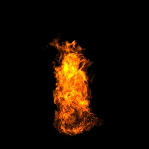 FumeFX Large Scale Fire (Without Smoke, Animated)