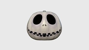 Pumpkin Head 07 White - Jack O Mask - Character Design