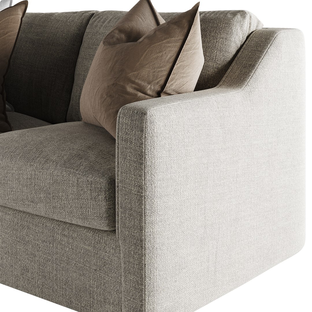 Crate And Barrel Notch Apartment Sofa Model TurboSquid 1954408