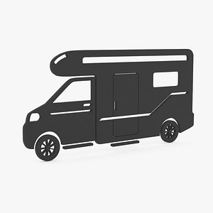 3D Camper Van Silhouette model