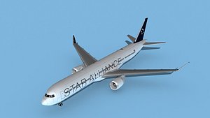 Boeing 767-400 Star Alliance 3D model
