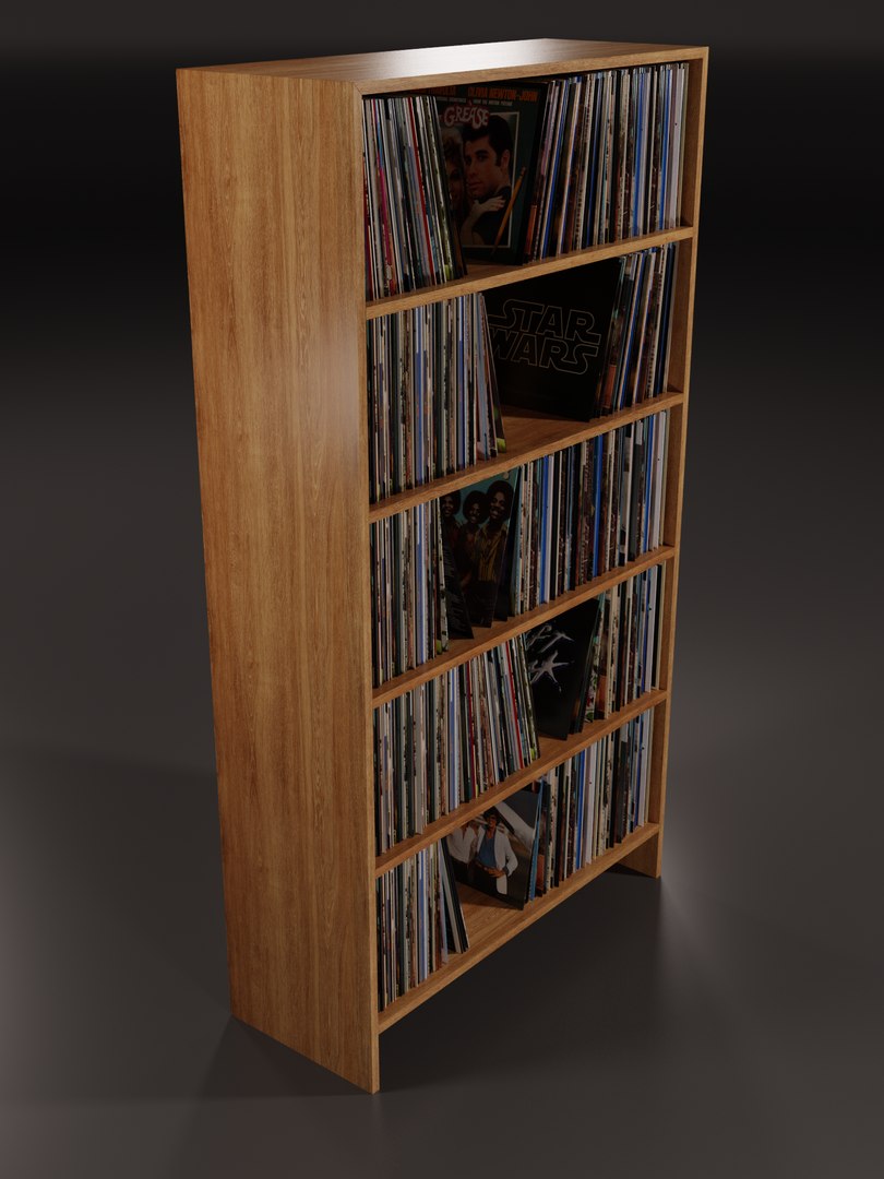 Vinyl storage shelf 3D TurboSquid 1676445