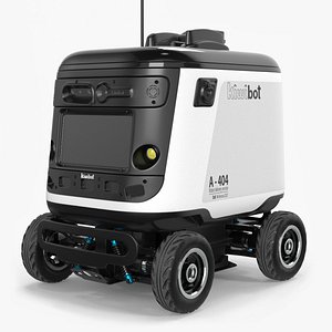 Powered Off Delivery Robot Kiwibot White