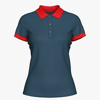 Women short sleeved regular fit polo shirt