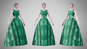 Dress 32 Emerald Flux 3D model