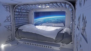 Sci-fi badroom Blender scene