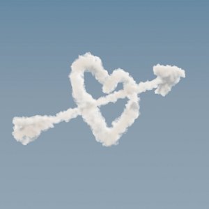 arrowed heart cloud - 3D model