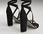 Strappy suede heels model