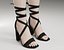Strappy suede heels model