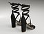 Strappy suede heels model