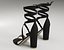 Strappy suede heels model