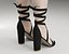 Strappy suede heels model