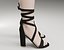 Strappy suede heels model