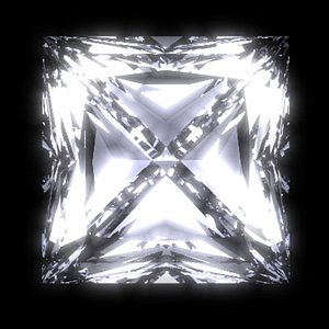 diamond princess cut - 3d model