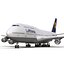 Boeing 747-300 Lufthansa Rigged 3D Model