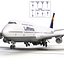Boeing 747-300 Lufthansa Rigged 3D Model