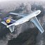 Boeing 747-300 Lufthansa Rigged 3D Model