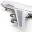 Boeing 747-300 Lufthansa Rigged 3D Model