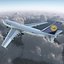 Boeing 747-300 Lufthansa Rigged 3D Model