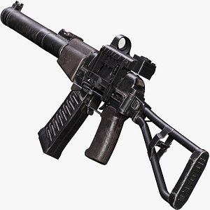 3D model AS Val Rifle W Scope -Triple A - PBR Game Ready Low Poly