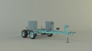 boat trailer model 3D