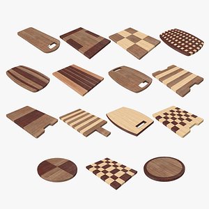 Wooden Cutting Boards Collection – Kitchen Chopping Board 3D Models Bundle