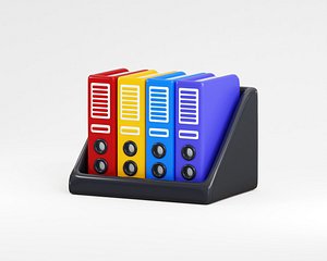 3D Cartoon Office binder