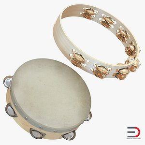 tambourines orchestral 3d 3ds