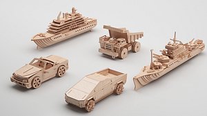 3D Wooden Toy Collection