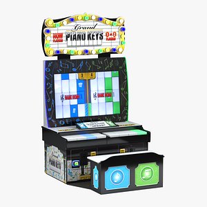 grand piano keys arcade 3D model